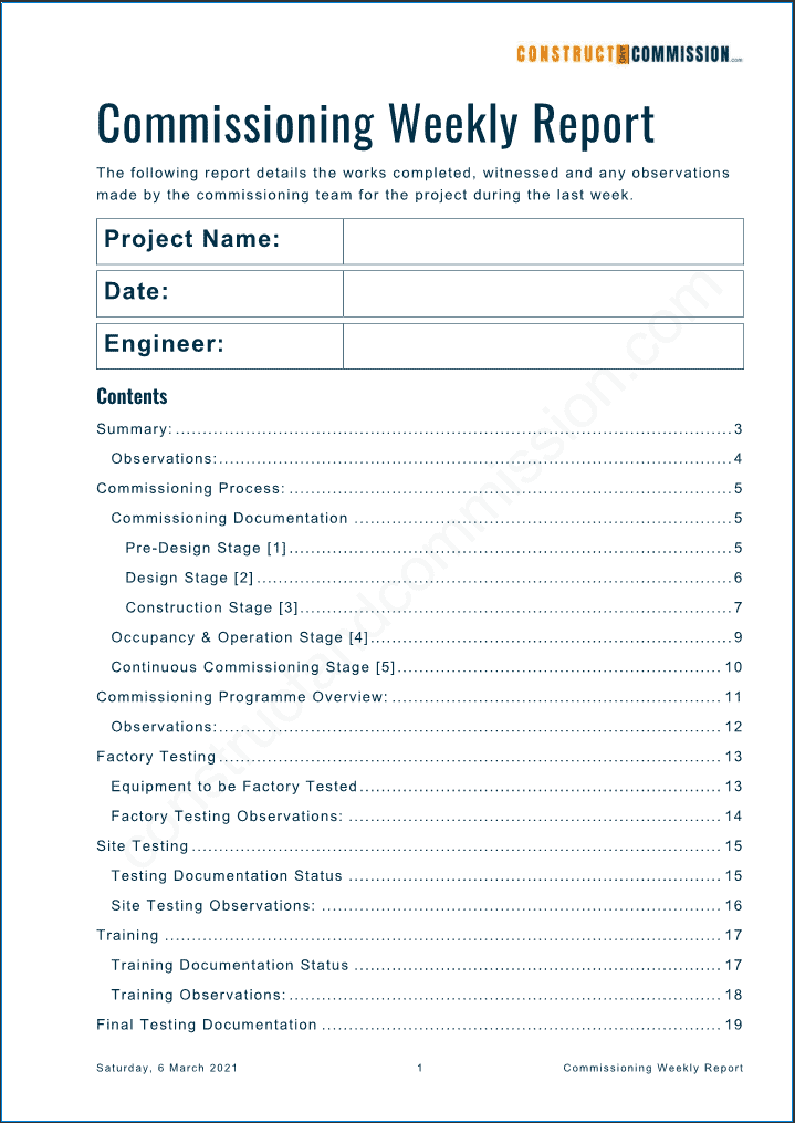 Commission Report Template