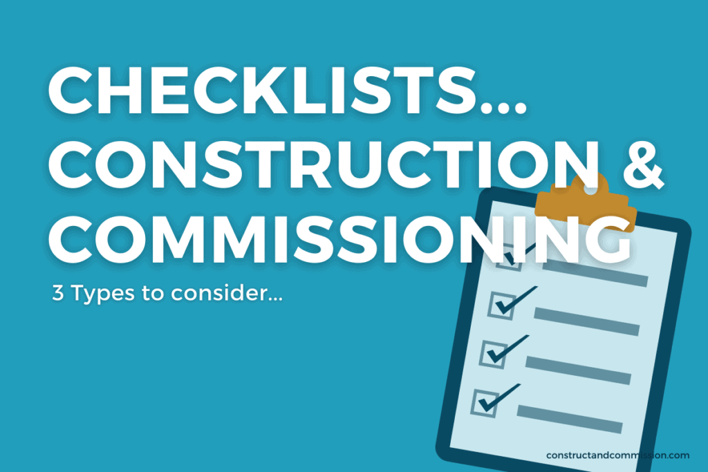 Commissioning Checklists defined