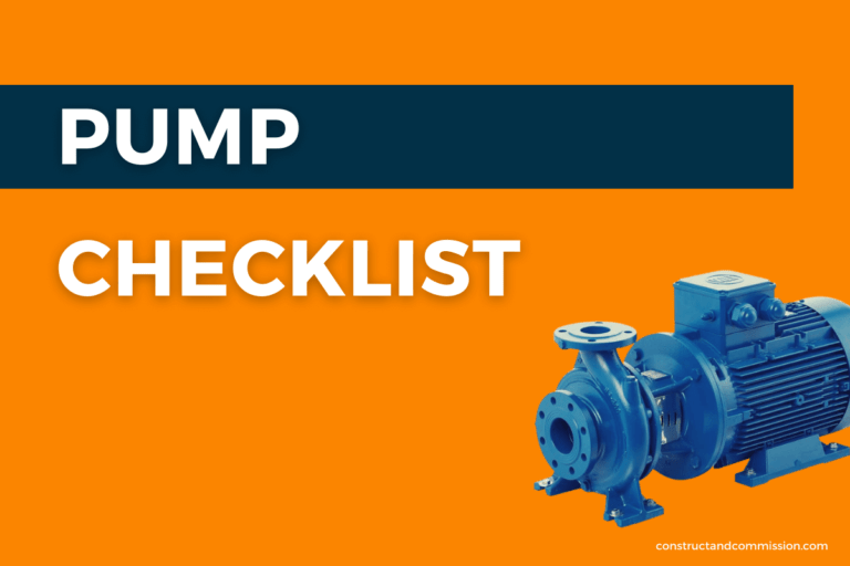 Pump Commissioning Checklist PDF