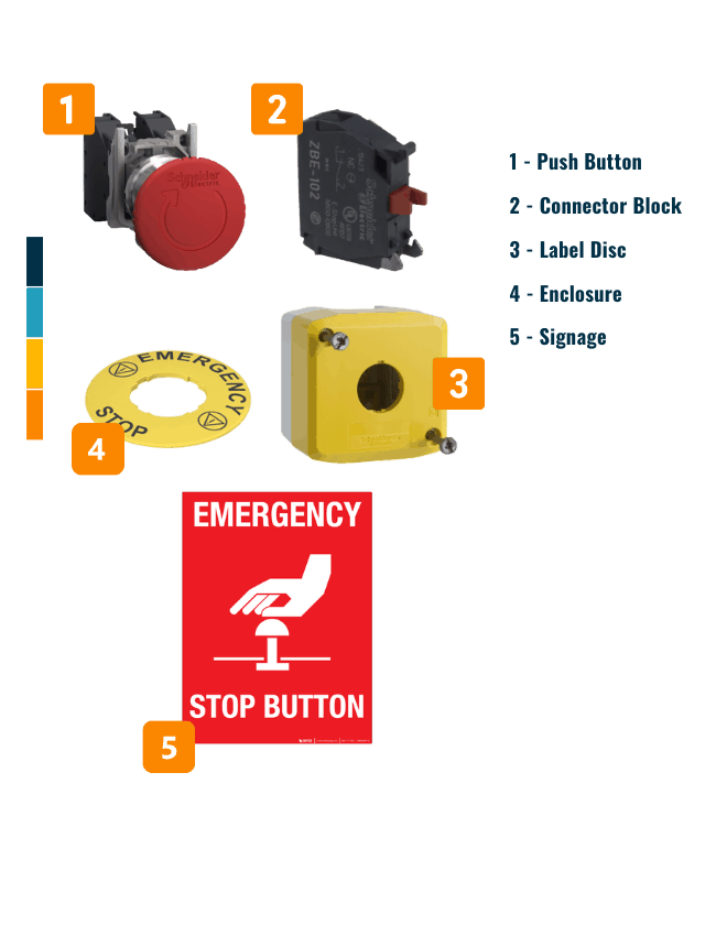 Push Button On/Off Switch for Distribution Boxes, Double Head