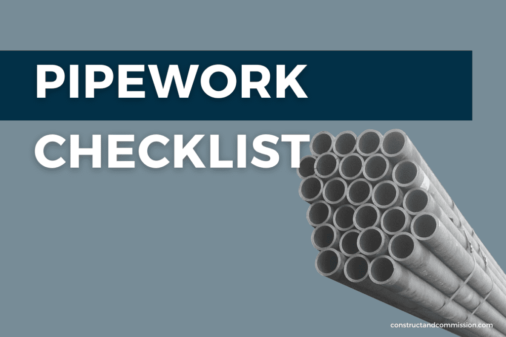 Pipework Pre-Commissioning Checklist