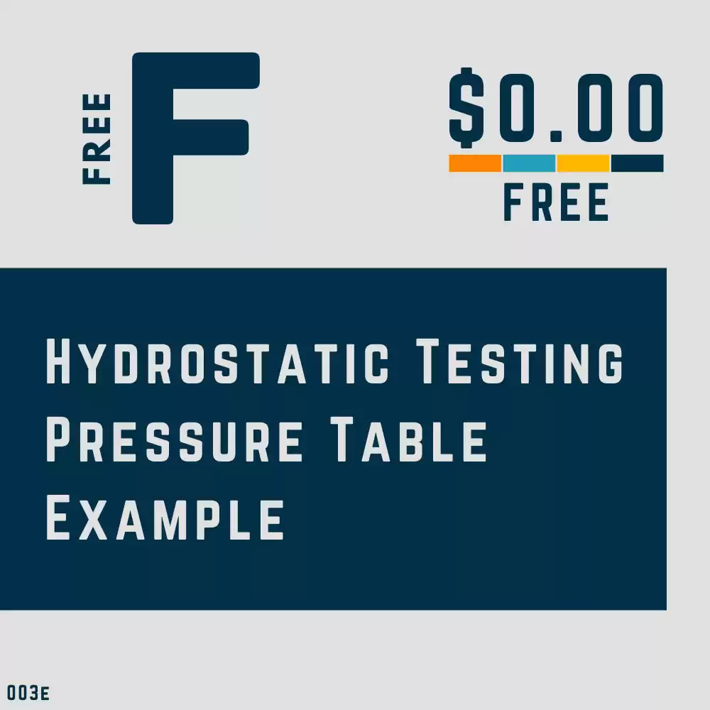 Hydrostatic Pressure Table Example [PDF]