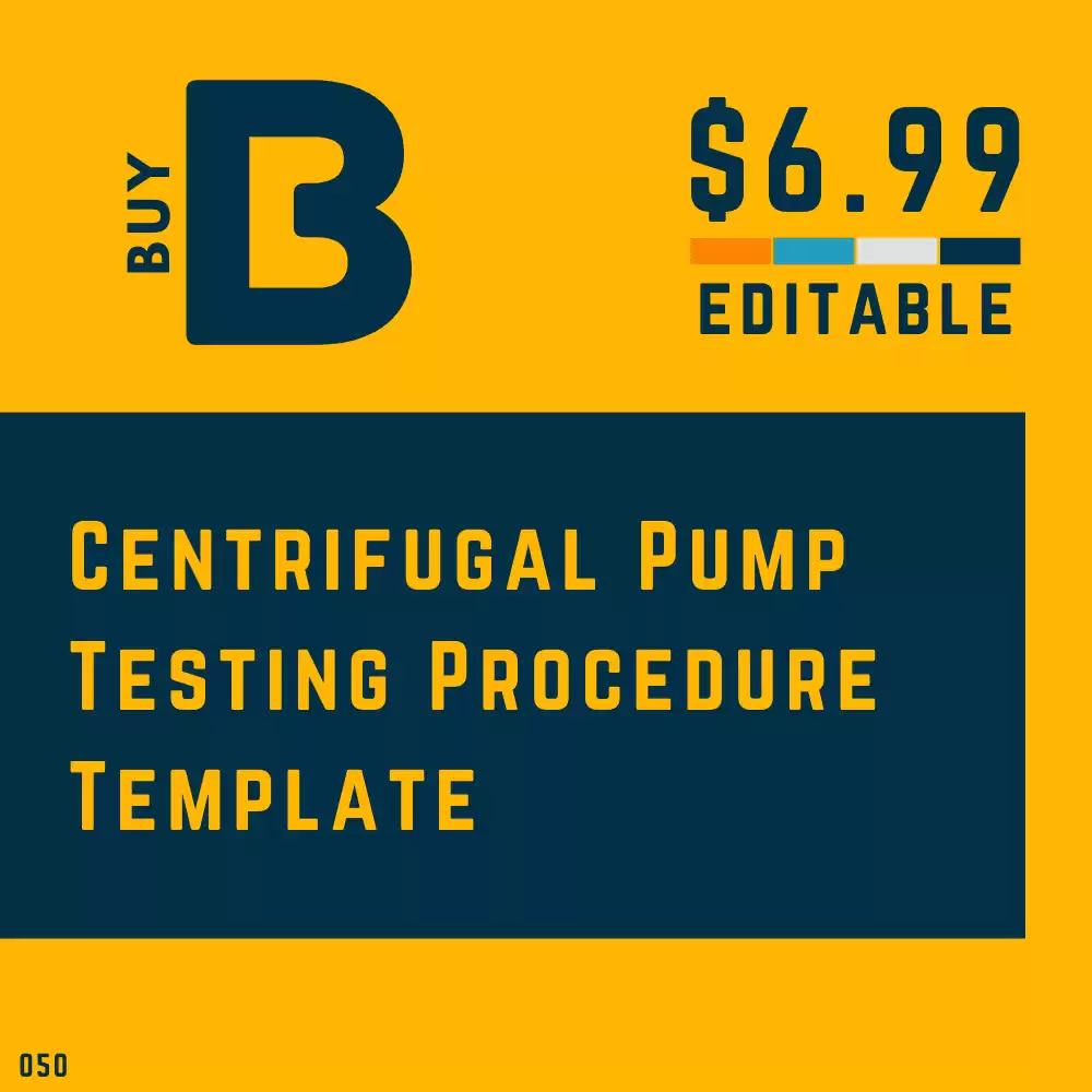Centrifugal Pump Functional Testing Template Method Statement [MS Word]