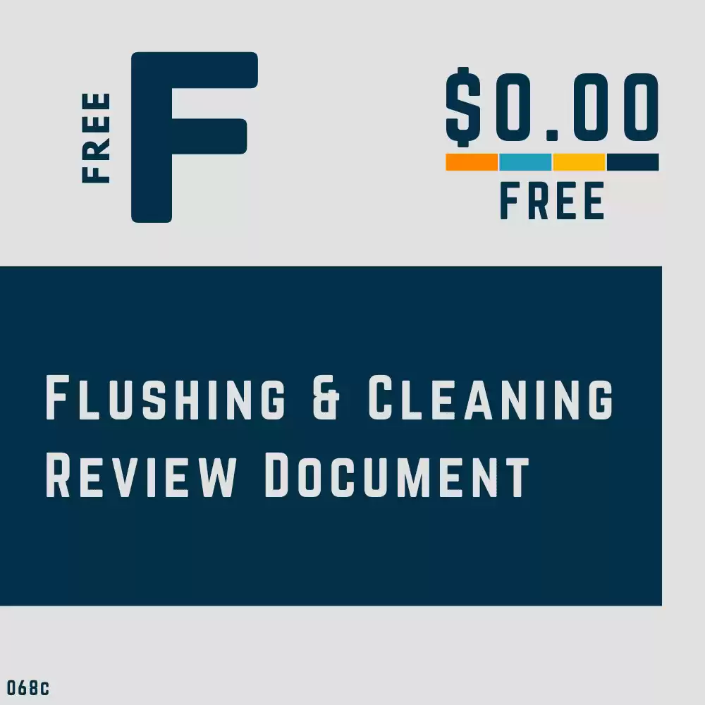 Flushing & Cleaning Document Reviews [MS Word]