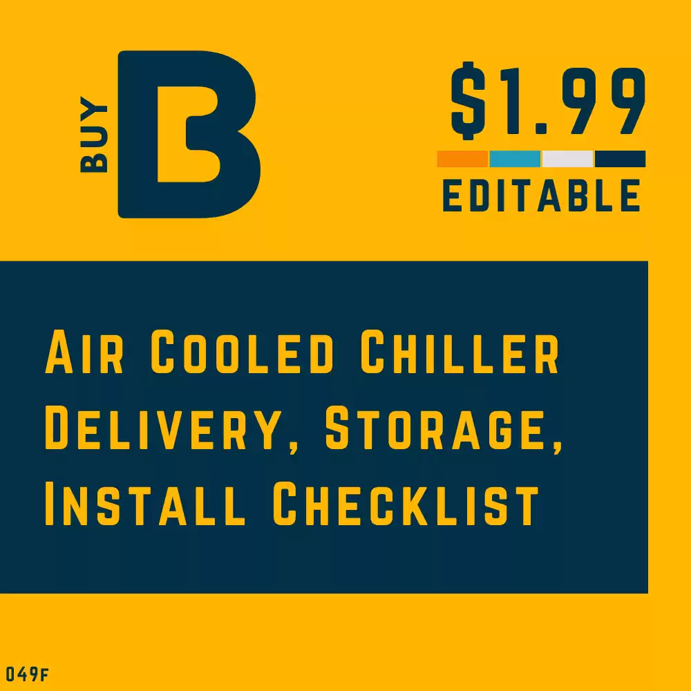 Air Cooled Chiller Pre-Functional Checklist Template [MS Word] + [MS Excel]