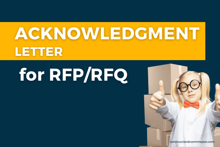 Acknowledgment of RFP RFQ Template Letter