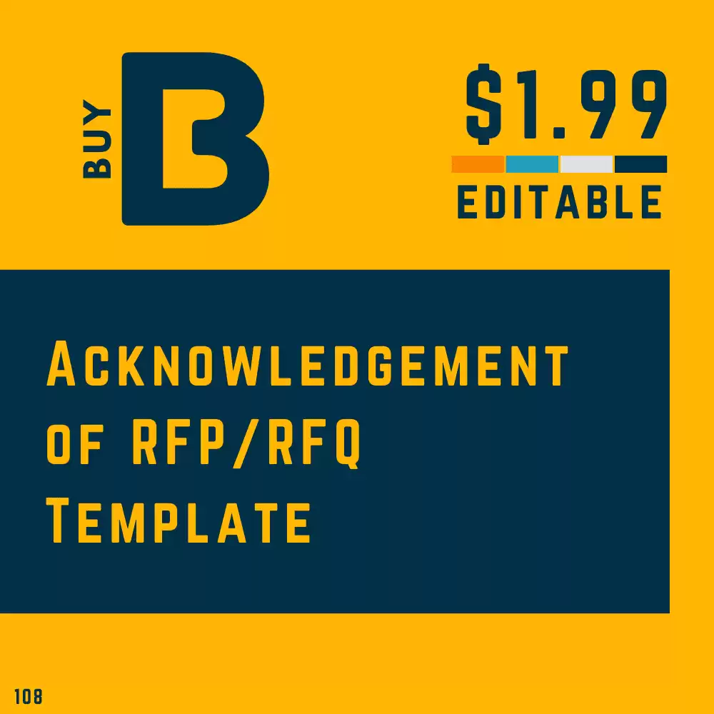 Acknowledgment of RFP/RFQ Template [MS Word]