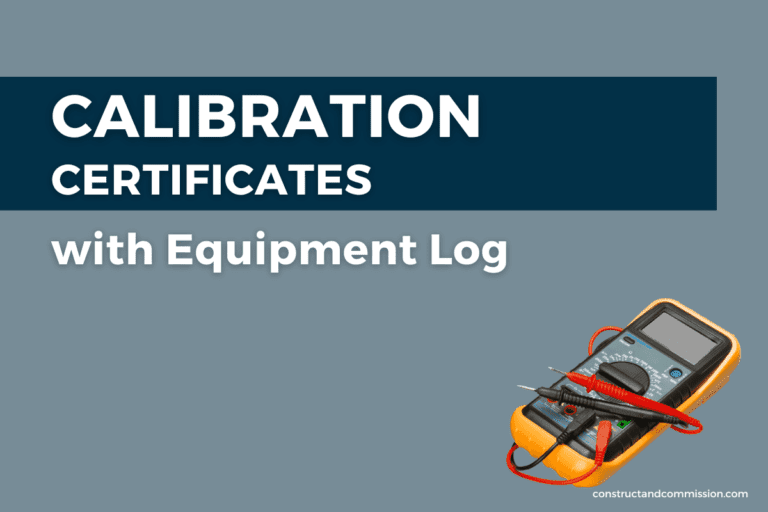 Calibration Certificates and Information