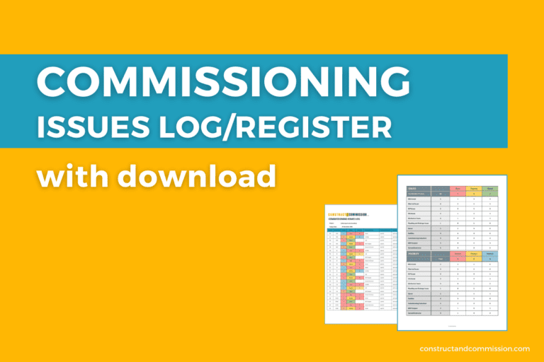 Commissioning Issues Log/Register with Template
