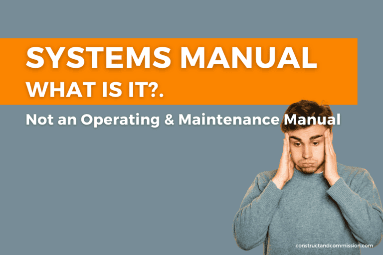Building Systems Manual Template and Explanation for understanding its requirement.
