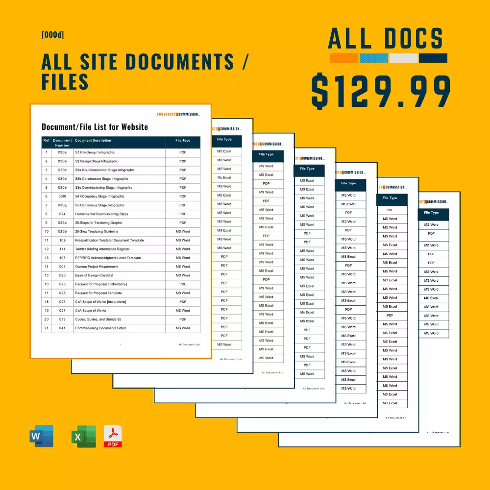 Buy All 126No. Site Commissioning Documents