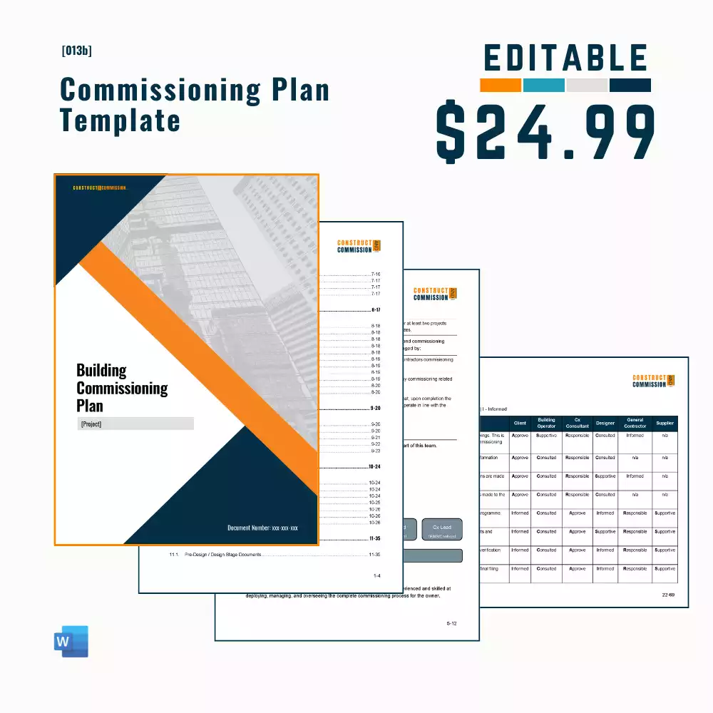 Commissioning Plan Template [MS Word]